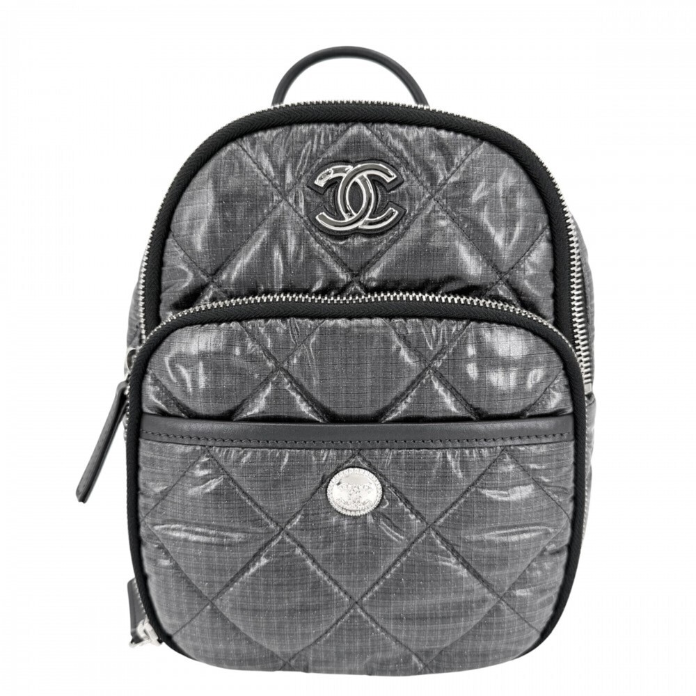 Chanel Women's Matelassé Backpack, Coco Neige, Chain Shoulder Strap, Glitter ...